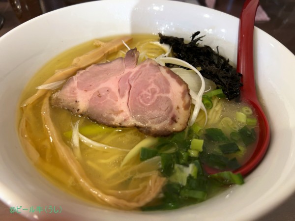 「鶏白湯ラーメン塩(880円)」@鶏白湯ラーメンとりまるの写真
