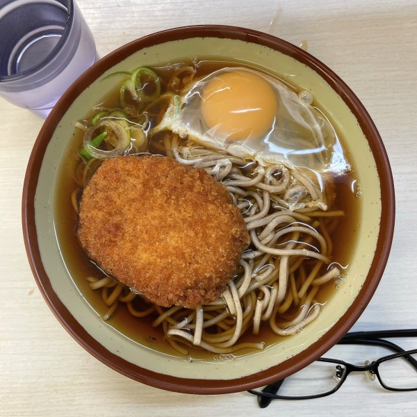 「コロッケそば＋玉子」@きそば鈴一の写真