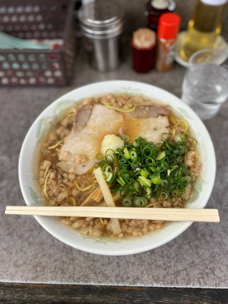 「中華そば大盛脂マシマシニンニクトッピング」@つたふじ 福山支店の写真