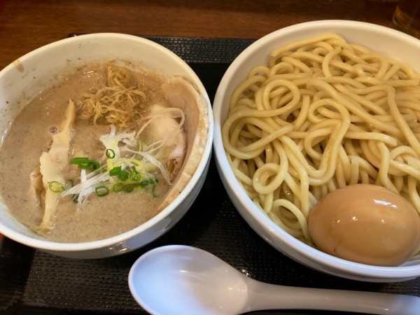 「生姜塩つけそば(並盛) ＋味玉(くん玉に変更)」@つけそば 九六の写真