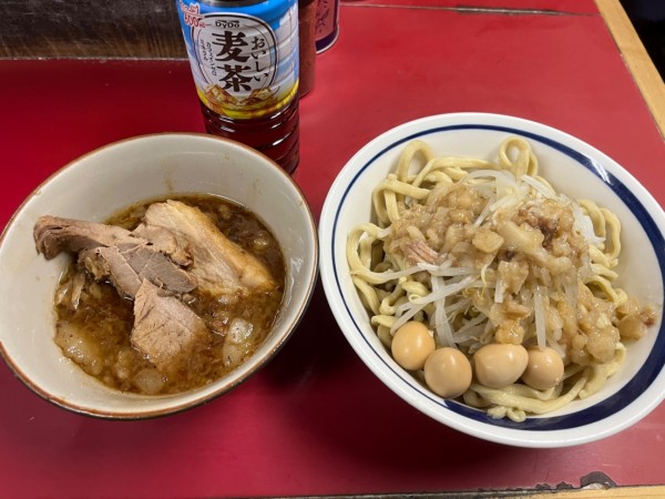 「蓮エビ小つけ麺豚入りあぶらうずら」@蓮爾 登戸店の写真