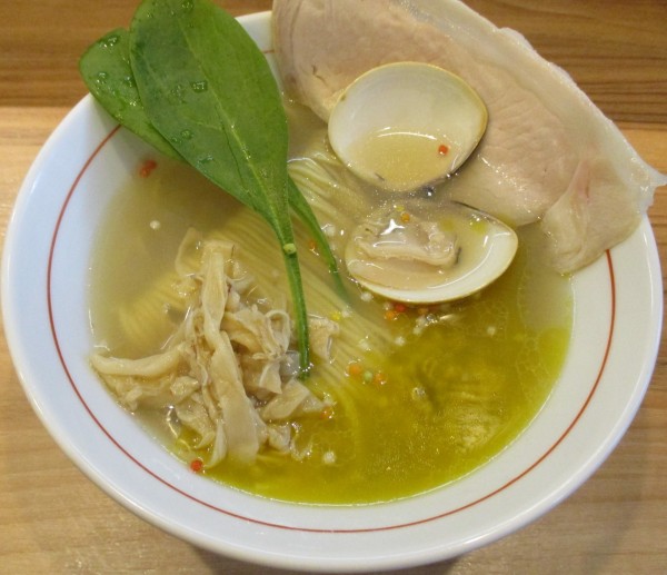 「牡蠣とあさりオイル塩そば　1100円」@拉麺 はま家の写真