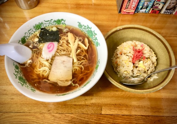 「ラーメン+半チャーハンセット(900¥)」@ミナミ食堂の写真