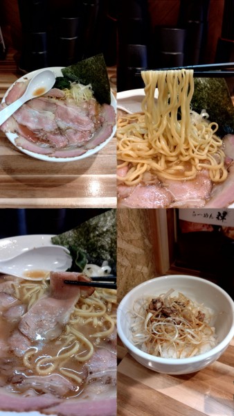 「『極みのローストビーフらーめん+ねぎ丼』」@らーめん 輝の写真