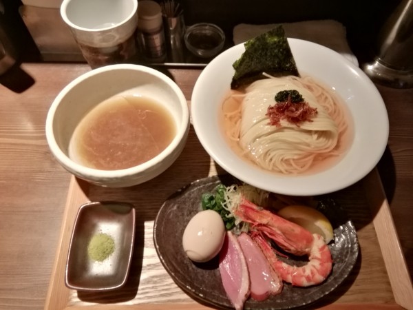 「「海老と鴨の細つけ麺」塩  ￥1,600」@鴨出汁中華蕎麦 麺屋yoshikiの写真