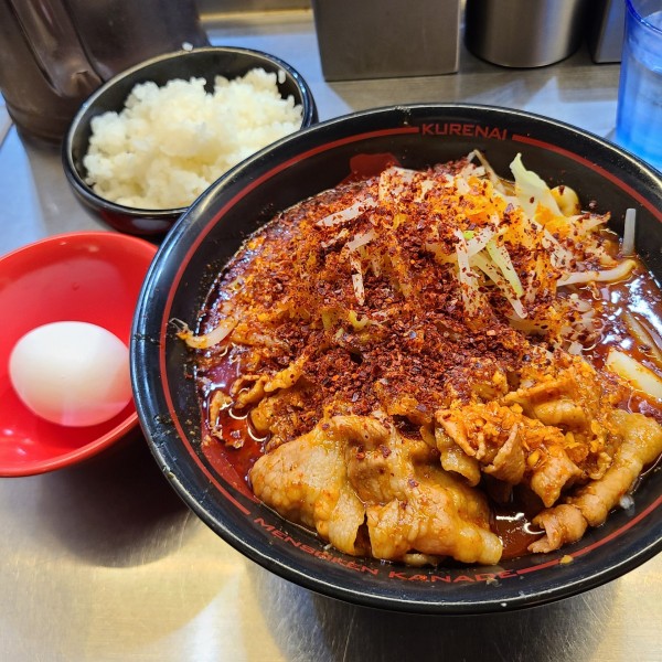 「鬼紅がっつりセット¥1220」@麺創研 紅 国分寺の写真