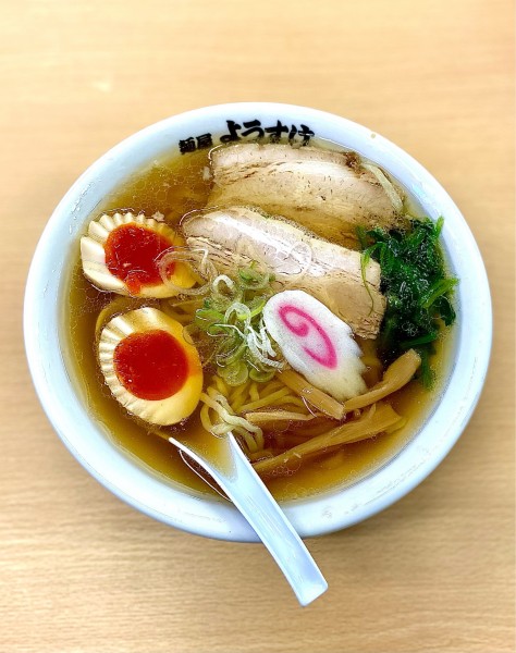「ラーメン+味玉」@青竹手打ちラーメン 麺屋ようすけ 堀米店の写真