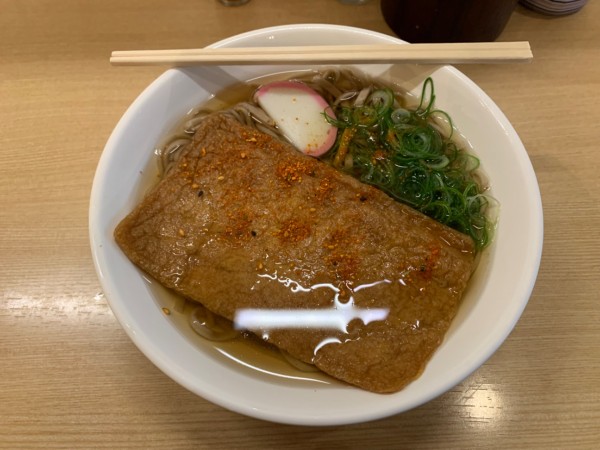 「きつねそば 500円」@立ち食い蕎麦 あずさの写真