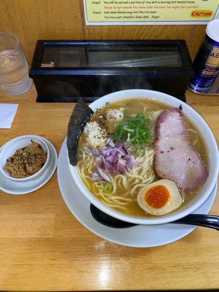 「あら炊き魚白湯ラーメン大盛りシビ辛ミンチ¥1,190円(限定)」@麺屋 白神の写真