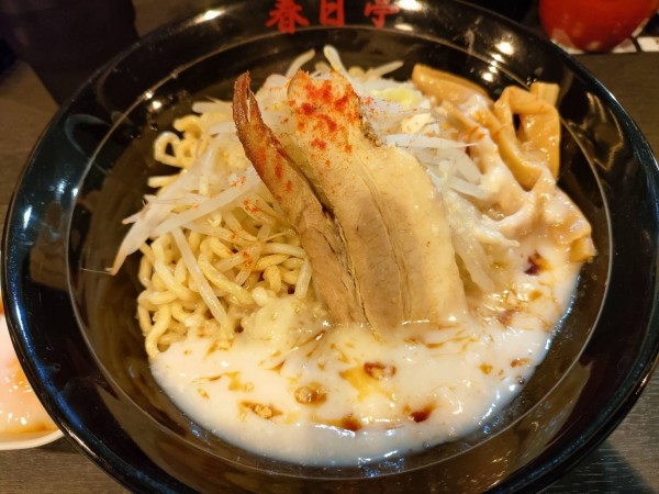 「鳥豚油そば」@魚介油そば春日亭 中野店の写真