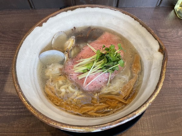 「常陸牛ｘアサリ(塩)」@常陸牛らぁめん 希の写真