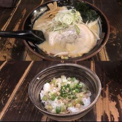 札幌味噌らーめん、ネギめし