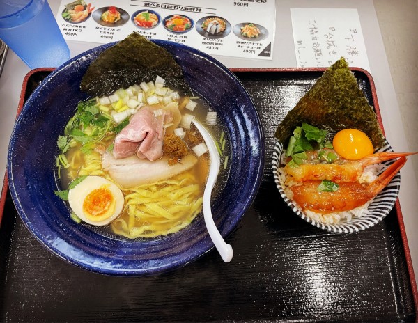 「貝出汁XO塩そば日替わり海鮮丼セット」@だし廊CK 荒井工場直売店の写真