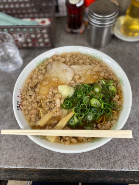 「中華そば大盛脂マシマシニンニクトッピング」@つたふじ 福山支店の写真