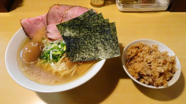 「塩しょうがラーメン（1,000円）＋特製変更＋いりこ飯」@三代目しゅうの写真