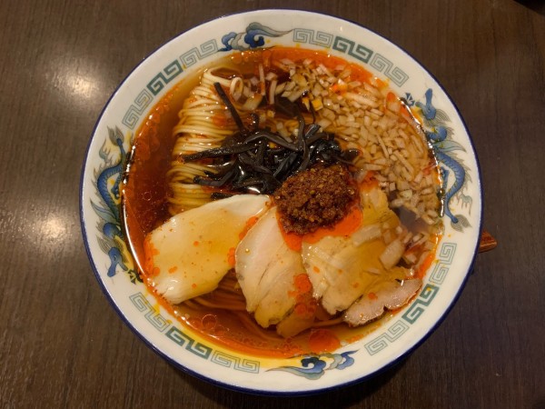 「辛醤油らーめん」@らーめん直方串王の写真