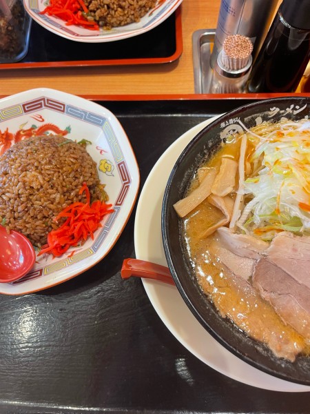 「みそらーめん　黒チャーハンセット」@大志軒 仙台泉野村店の写真