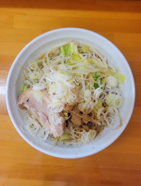 「野菜豚そば 塩 麺少なめ」@中華そば 秀の写真