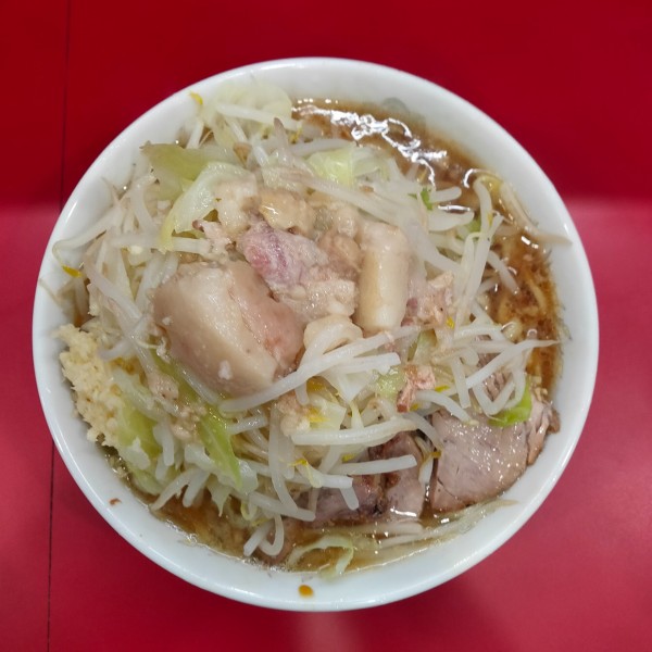 「小ラーメン豚２枚ニンニクアブラ」@ラーメン二郎 生田駅前店の写真