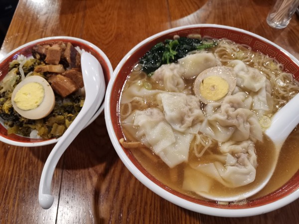 「ランチ雲吞麺ご飯セット」@広州市場 五反田店の写真