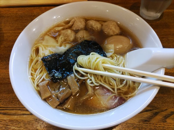 「ワンタンメン·味付け玉子·ごはん(小)」@支那ソバ おさだの写真