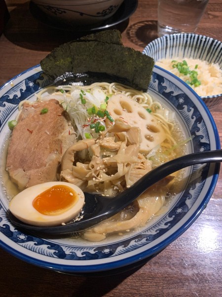 「ひのでやラーメン＋穂先メンマ」@和風楽麺 四代目 ひのでやの写真