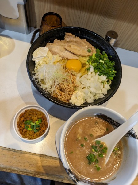 「【限定】カレー玉つけ麺大盛り」@麺屋 扇 SENの写真