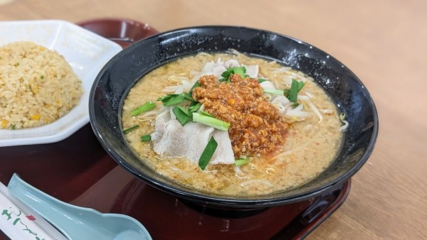 「養老スタミナラーメンチャーハンセット（1,250円）」@HIDAMINO食堂の写真