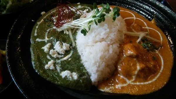 「ダブルカレーセット 1100円」@金カレーの写真