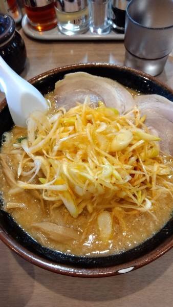 「みそ辛ねぎらーめん」@こってりらーめん なりたけ 津田沼店の写真