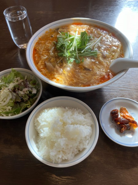 「サンラータンメン　定食」@東大楼の写真