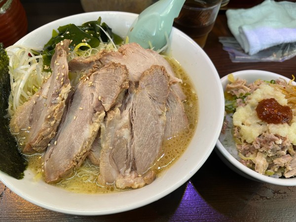 「ねぎチャーシューめん ¥1,300 ぶためし(小) ¥250」@さつまっこ 平和島店の写真