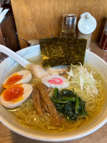 「特　塩そば　大盛り無料」@泉岳寺 らーめん徳の写真