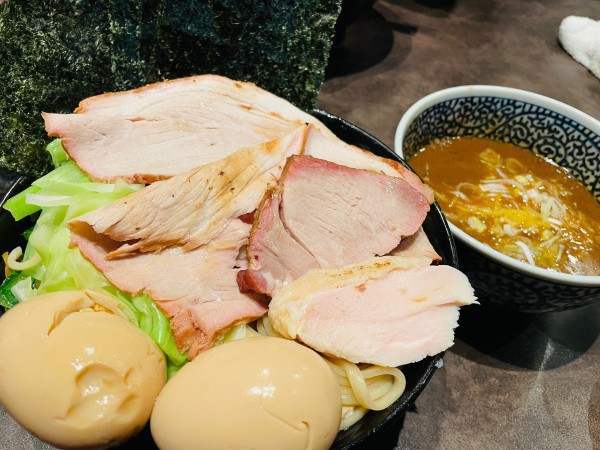 「全部入りつけ麺 1,350円 特盛り 300円」@宮元製麺の写真