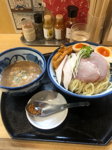 「特製鳥と魚介のつけ麺 1250円 大盛り無料」@つけ麺 たけもとの写真