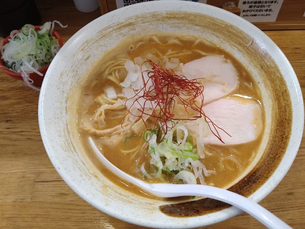 「濃厚鶏辛味噌 1000円 ネギ 100円」@麺匠ようすけ 鶏煮亭の写真