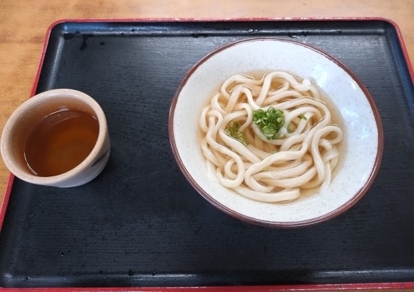 「かけうどん小280円」@山下うどんの写真