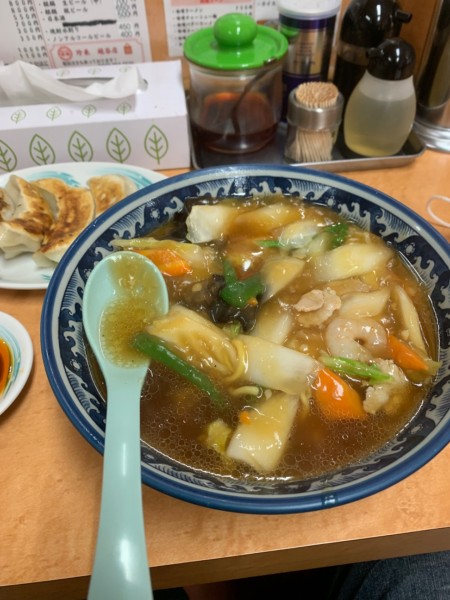 「広東麺＋餃子」@珍來 越谷店の写真