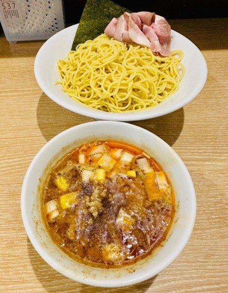 「【限定】山椒かほる背脂味噌ピリ辛つけ麺【1000円】」@一番だしラーメン しんせんの写真