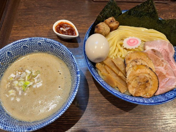 「特製つけ麺(中)+エビ辛」@麺処はなぶさの写真