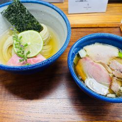 昆布水味玉つけ麺醤油並