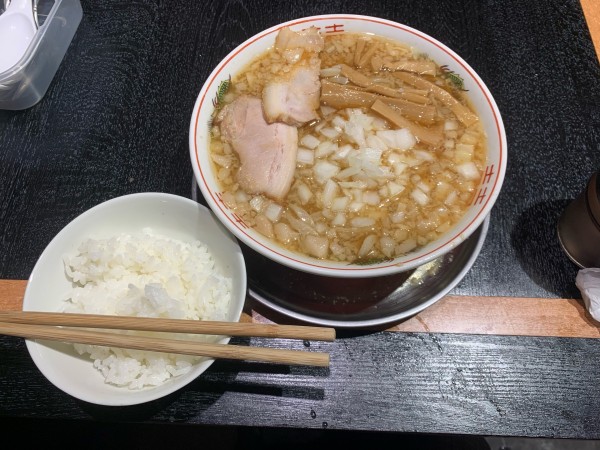 「俺流燕参上ラーメン950円+小ライス150円」@燕参上の写真