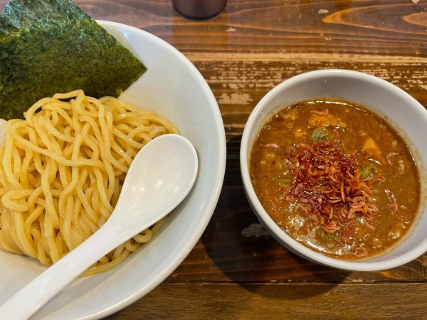 「海老辛濃厚つけ麺」@煮干しそば 虎空の写真