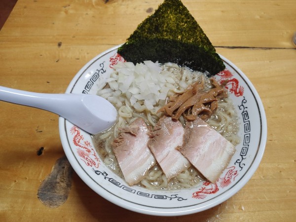 「背脂煮干中華　和え玉　800+200円」@福島屋の写真