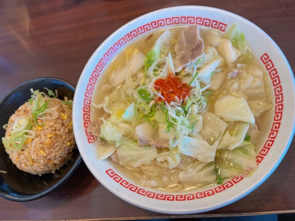 「茨城タンメン+タンチャーセット」@茨城タンメン カミナリの写真