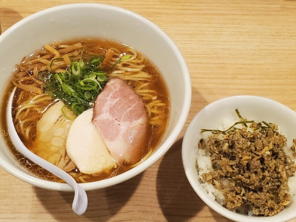 「中華そば 醤油＋貝ごはん小」@中華そば みかわの写真