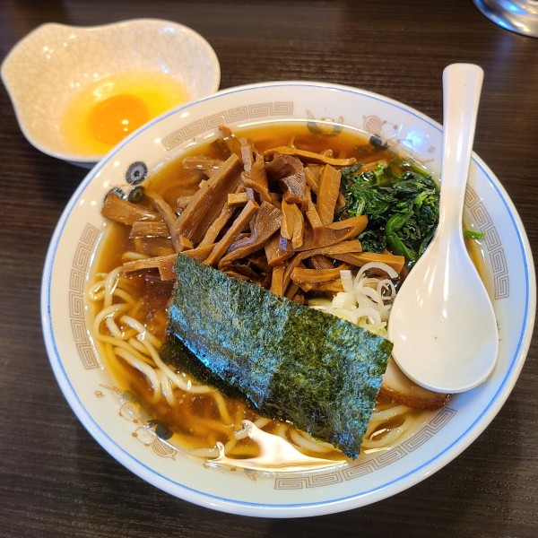 「メンマラーメン¥1300+生玉子¥100」@えーちゃん食堂の写真