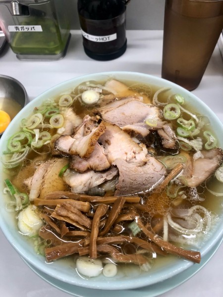 「チャーシュー麺 生卵 メンマ 950+50+100円」@中野 邦ちゃんラーメンの写真