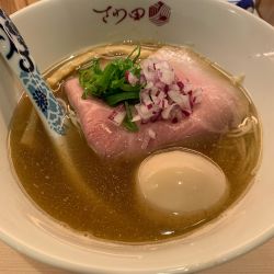 炭火焼き鯵煮干し 塩そば＋味たま（クーポン）