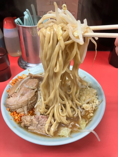 「ラーメン　ニンニクアブラカラアゲ」@ラーメン悔いなしの写真